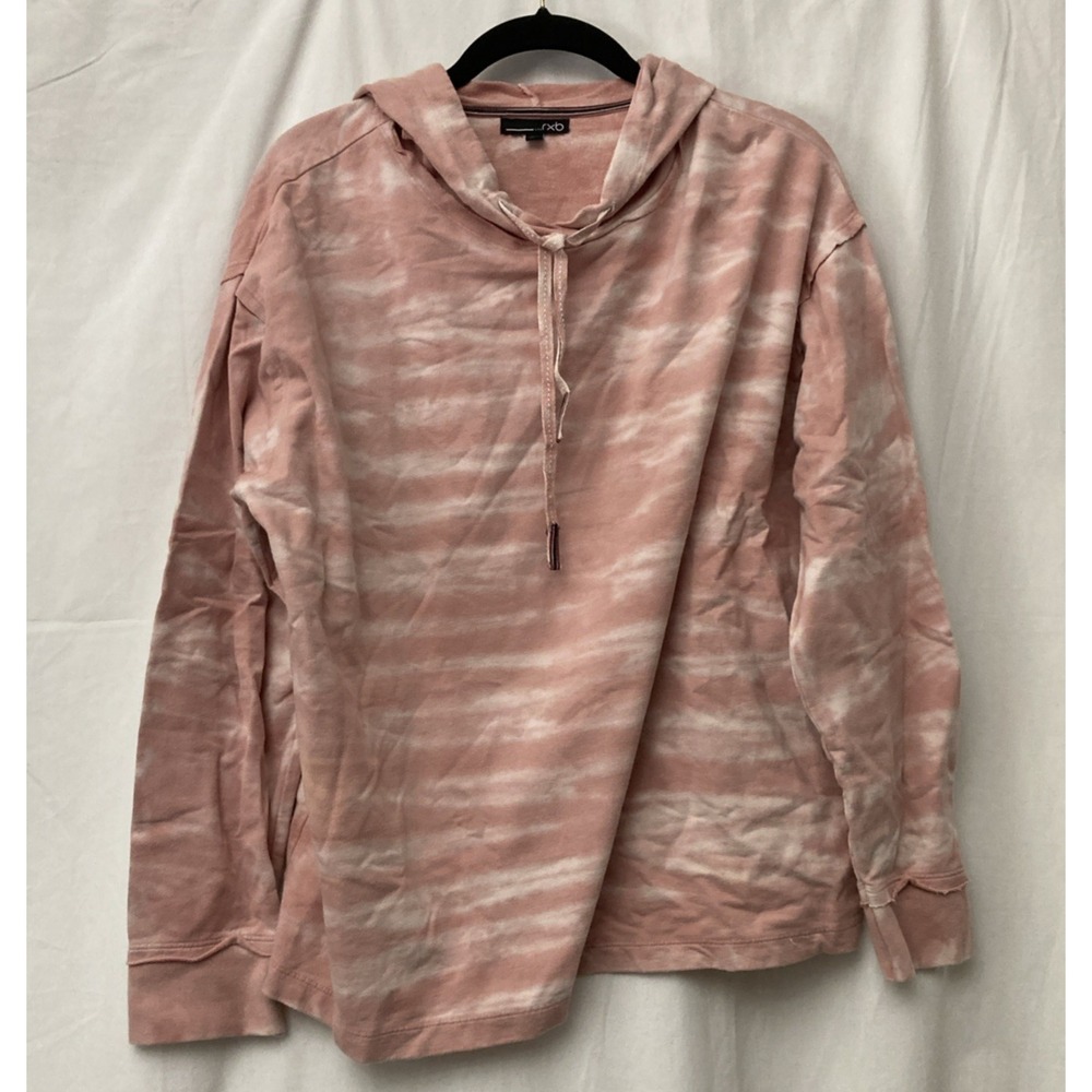 RXB Women's Pink Tie-Dye Long‎ Sleeve Hoodie - SZ M